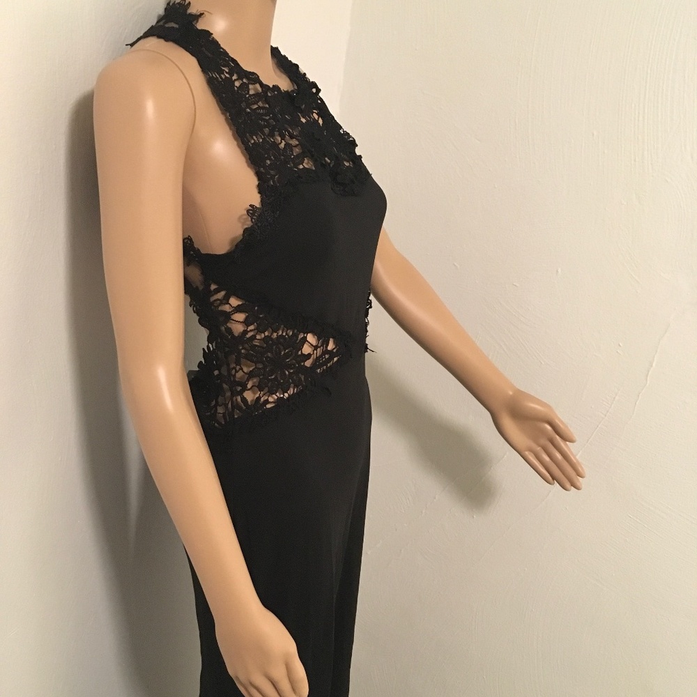 Black Dress S, M, L stretchy with lace